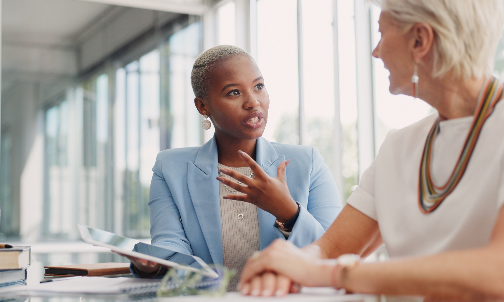 Ladies-Discussing-Business